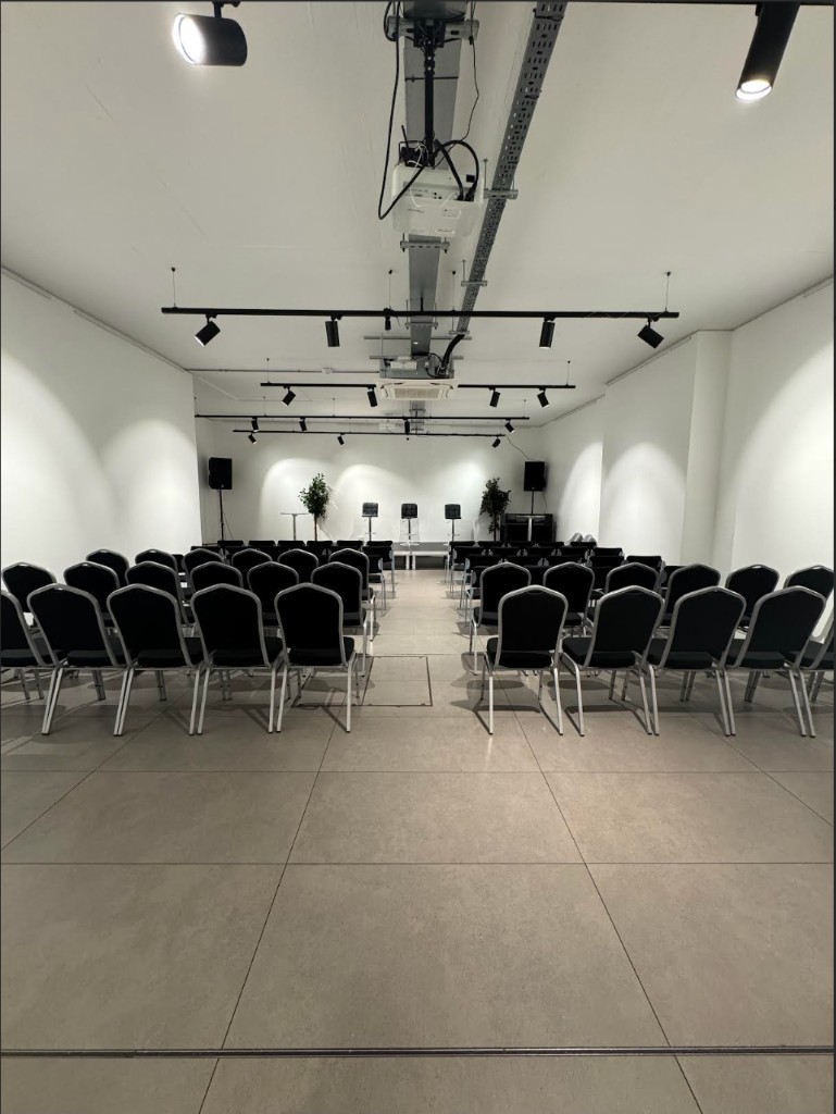 The Old Street Gallery with stage and seating